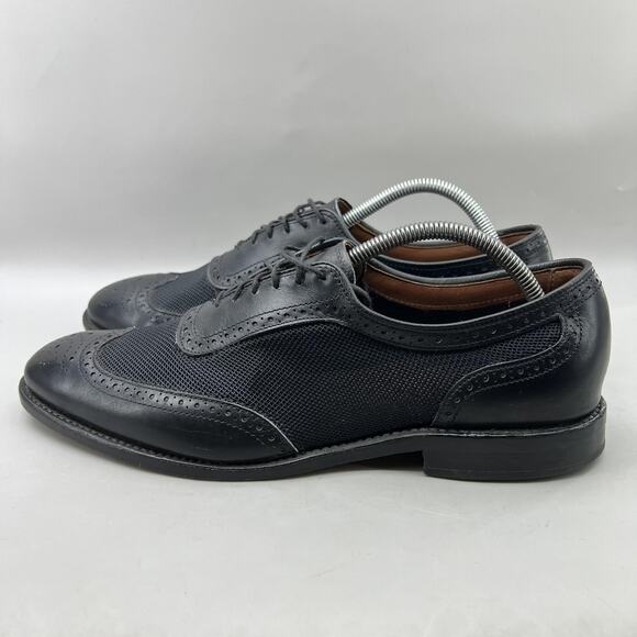 Allen Edmonds Strawfut Shoes Men Size 10 D Black Wingtip Brogue Mesh Low Oxford main image 7